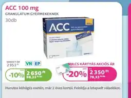 Kulcs Patika ACC 100 mg granulátum gyermekeknek ajánlat