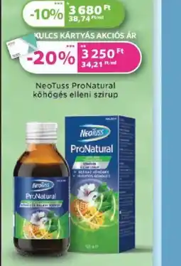 Kulcs Patika Neolife ProNatural köhögés elleni szirup ajánlat