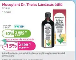 Kulcs Patika Mucoplant Dr. Theiss Lándzsás útifű ajánlat