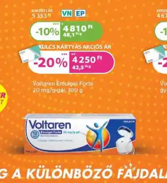 Kulcs Patika Voltaren Emulgel Forte ajánlat