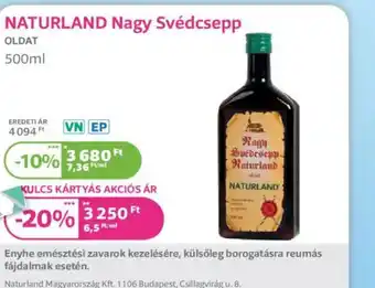 Kulcs Patika Naturland Nagy Svédcsöpp ajánlat