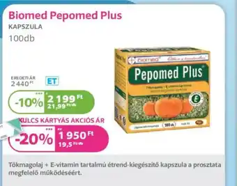 Kulcs Patika Biomed Pepomed Plus Kapszula ajánlat