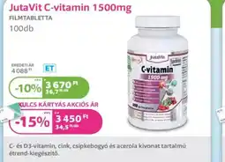 Kulcs Patika JutaVit C-vitamin 1500mg filmtabletta ajánlat