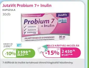 Kulcs Patika JutaVit Probium 7 + Inulin ajánlat