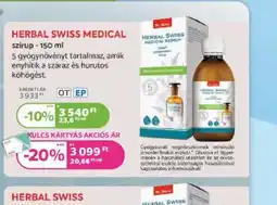 Kulcs Patika Herbal Swiss Medical szirup ajánlat