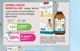 Kulcs Patika Herbal Swiss Medical Kid szirup ajánlat