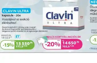 Kulcs Patika Clavin Ultra kapszula ajánlat