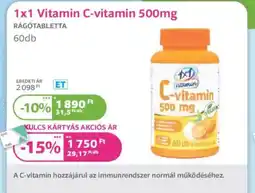 Kulcs Patika 1x1 Vitamin C-vitamin 500mg ajánlat