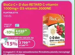 Kulcs Patika BioCo C+D duo RETARD C-vitamin ajánlat