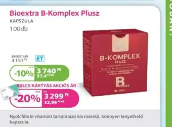 Kulcs Patika Bioextra B-Komplex Plusz Kapszula ajánlat