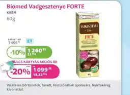 Kulcs Patika Biomed Vadgesztenye FORTE krém ajánlat