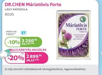 Kulcs Patika Dr.Chen Máriatövis Forte ajánlat