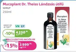 Kulcs Patika Mucoplant Dr. Theiss Lándzsás útifű ajánlat