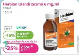 Kulcs Patika Herbion izlandi zuzmó 6 mg/ml ajánlat