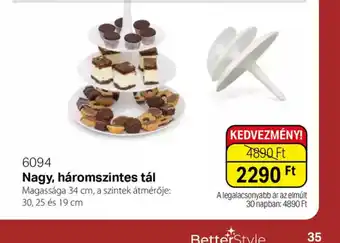 BetterStyle Nagy, háromszintes tál ajánlat