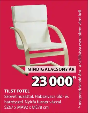 JYSK Tilst fotel ajánlat