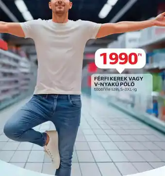 Auchan Férfi kerek vagy V-nyakú pl ajánlat