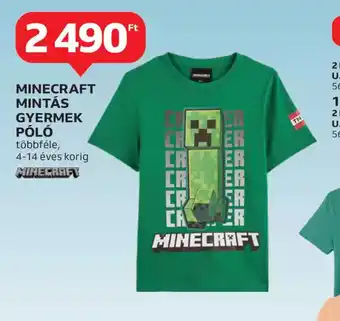 Auchan Minecraft mintás gyermek pl ajánlat