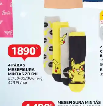 Auchan 4 pár mesefigura mintás zokni ajánlat