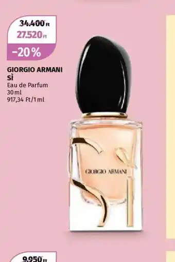 Müller Giorgio Armani Si Eau de Parfum ajánlat