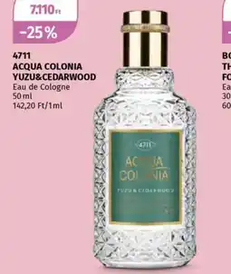 Müller 4711 Acqua Colonia Yuzu & Cedarwood ajánlat