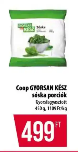 Coop Coop GYORSAN KÉSZ sóska porciók ajánlat