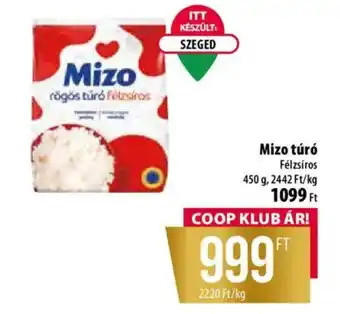 Coop Mizo túró Félzsíros ajánlat