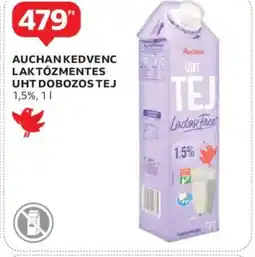 Auchan Auchan kedvenc laktózmentes uht dobozos tej ajánlat