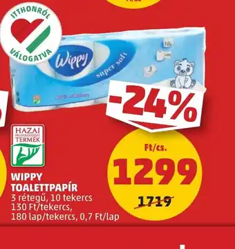 PENNY Wippy Toalettpapír ajánlat