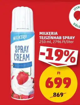 PENNY Milkeria tejszínhab spray ajánlat