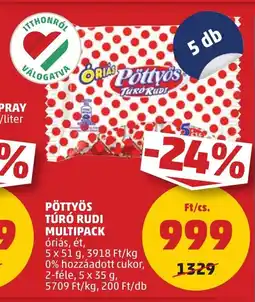 PENNY Pöttyös túró rudi multipack ajánlat