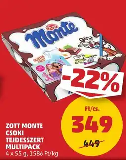 PENNY Zott monte csoki tejdesszert multipack ajánlat