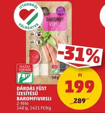 PENNY Dárdás füst ízesítésű baromfivirsli ajánlat