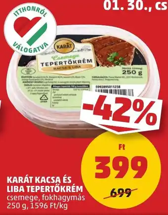 PENNY Karát kacsa és liba tepertőkrém ajánlat