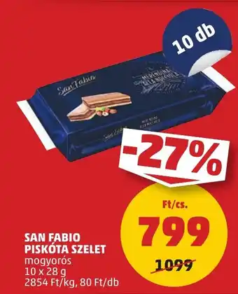 PENNY San fabio piskóta szelet ajánlat