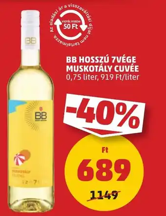 PENNY Bb hosszú 7vége muskotály cuvée ajánlat