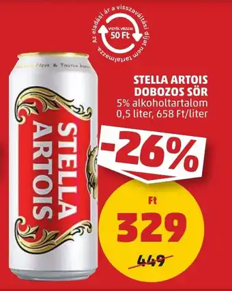 PENNY Stella artois dobozos sör ajánlat