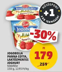 PENNY Jogobella panna cotta, laktózmentes joghurt ajánlat