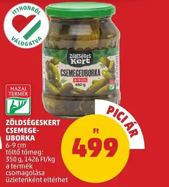 PENNY Zöldségeskert csemegeuborka ajánlat