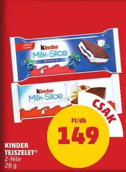 PENNY Kinder tejszelet ajánlat