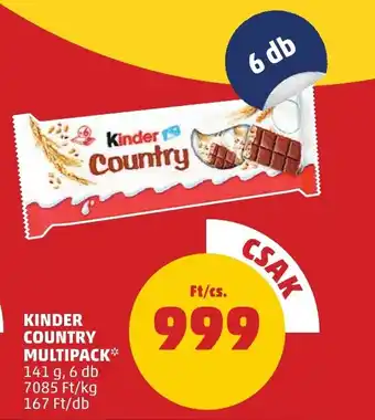 PENNY Kinder country multipack ajánlat