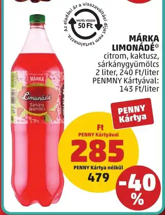 PENNY Márka limonádé ajánlat