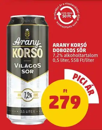 PENNY Arany korsó dobozos sör ajánlat