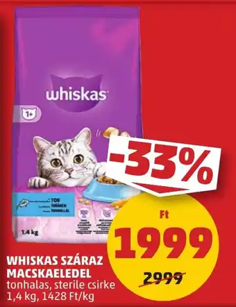 PENNY Whiskas száraz macskaeledel ajánlat