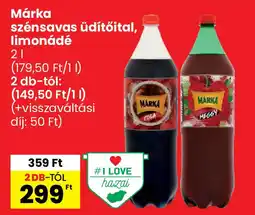 Spar Márka szénsavas üdítőital, limonádé ajánlat