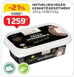 Auchan Naturli bio vegán kenhető készítmény ajánlat