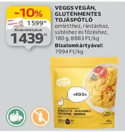 Auchan Veggs vegán, gluténmentes tojáspótló ajánlat