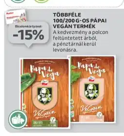 Auchan Többféle 100/200 g-os pápai vegán termék ajánlat