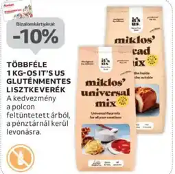 Auchan Többféle 1 kg-os it's us gluténmentes ajánlat