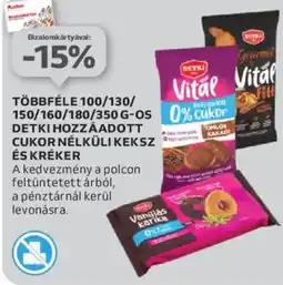 Auchan Többféle 100/130/detki hozzáadott cukornélküli keksz ajánlat